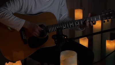 BGM of candles and guitar to listen at night Front Cover