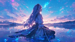 The sunrise seen through the window